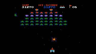 Galaxian (Famicom Disk System, 1990) – Survival Session Single Player 🚀👾💥