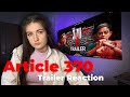 Russian Girl Reacts : Article 370 trailer