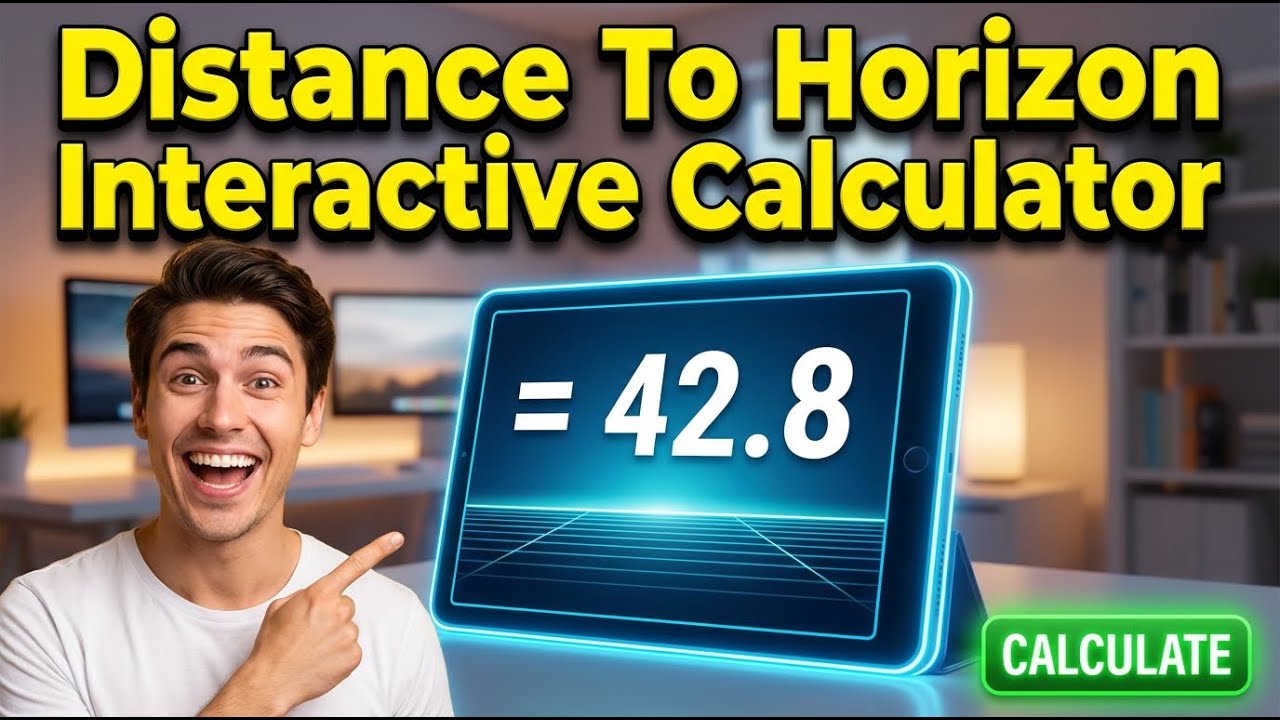 Distance To Horizon Interactive Calculator