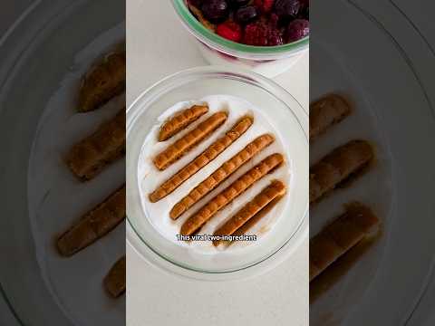 Viral 2-ingredient yogurt cheesecake!