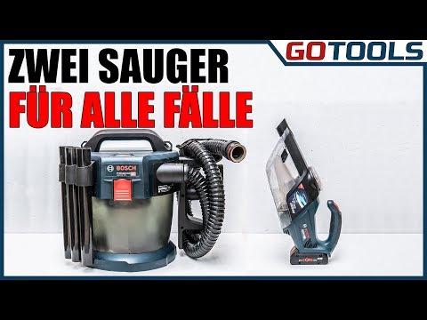 Bosch 18 Volt cordless vacuum cleaners GAS 18V-10L and GAS 18V-1 presented and in action!
