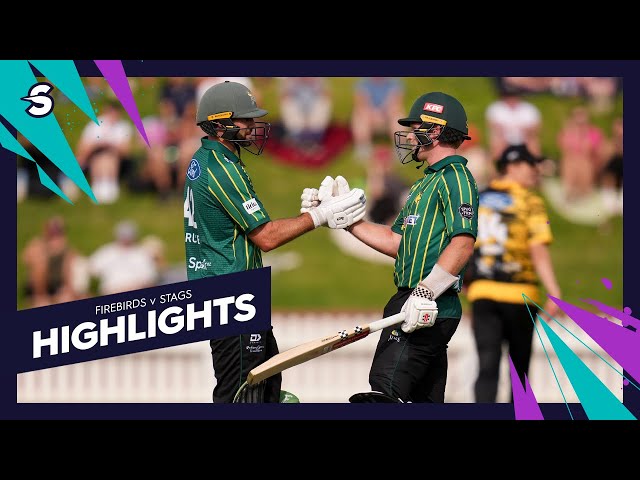 Stags Hold Their Nerve! Wellington Firebirds v Central Stags | Super Smash 25/26 Match Highlights