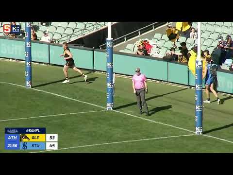 Elimination Final Snapshot - Glenelg's Luke Reynolds kicks the sealer