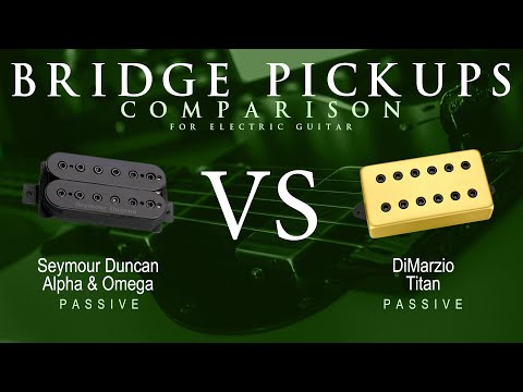 Seymour Duncan ALPHA & OMEGA vs DiMarzio TITAN - Passive Bridge Pickup Guitar Tone Comparison Demo