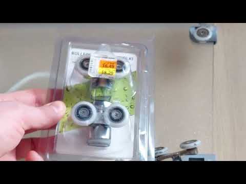 Part of a video titled How to replace old rollers for Shower - YouTube