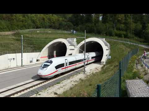 ICE 3 (BR 407) 250Km/h @ Boßlertunnel - SFS Wendlingen-Ulm