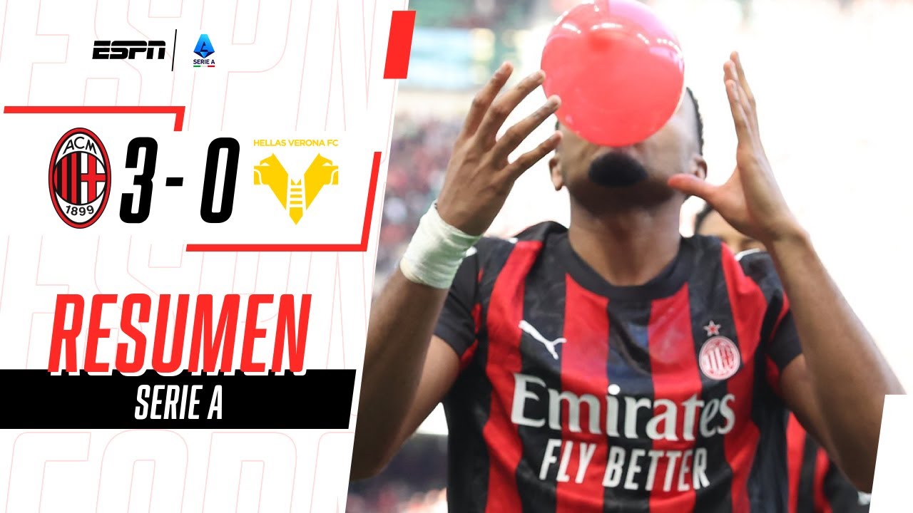 DOBLETE DE NKUNKU EN LA GOLEADA DEL MILAN PARA SER LÍDER | Milan 3-0 Hellas Verona | RESUMEN