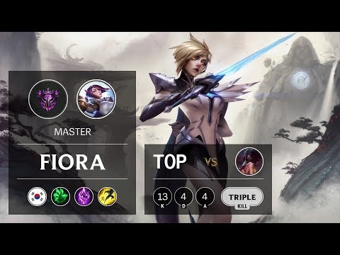 Fiora Top vs Akali - KR Master Patch 9.9