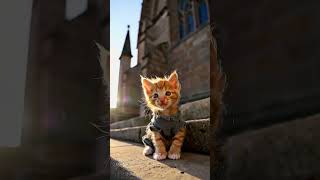 Lonely Kitten Begging in Front of a Church 😿 | Heartwarming Street Cat Story  #kittencomedy
