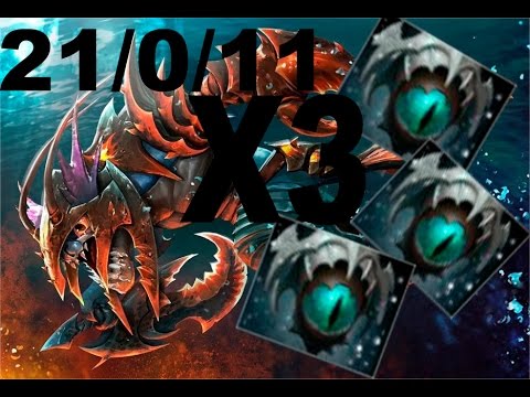 Dota 2   Slark X3 (Eye of Skadi) 21/0/11  + rampage pro   Dota 2017 7 02