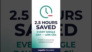 This App Saves US Attorneys 2.5 Hours Every Day #Clio #LegalTech #LawPractice #LawyerLife #ailawyer