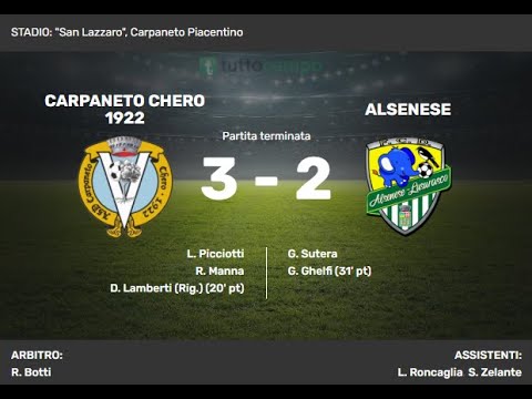 Carpaneto Chero VS Alsenese 3-2