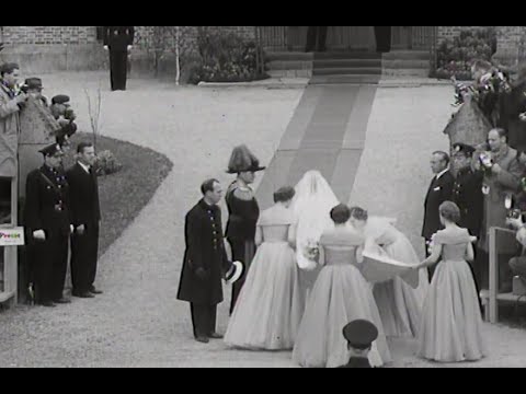 Royal wedding: Princess Ragnhild of Norway marries Erling Lorentzen 1953