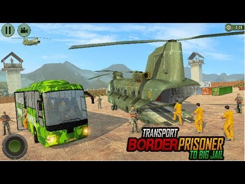 offroad US army transport prisoners bus driving ; Android gameplay PART1