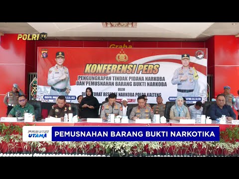 POLDA KALTENG MUSNAHKAN BARANG BUKTI NARKOBA WUJUD PERANG MELAWAN NARKOTIKA