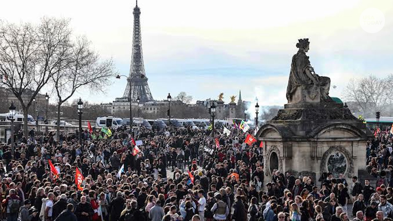 Police charge protesters in Paris as tear gas, clashes hit French cities over cost-of-living