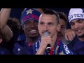 Le dernier discours de Zlatan Ibrahimovic au PSG