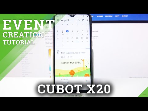 CUBOT X20 - How to Add Reminder & Event to Calendar App