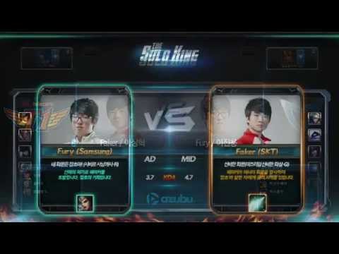 Faker vs Fury  Group B 4 SemiFinals Korean Solo King 1v1 Tournament  Best LoL player KR