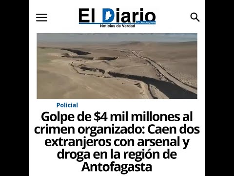 Detienen a dos bolivianos con droga y arma en El Loa