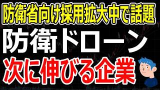 【防衛ドローン特需】防衛関連株の本命シナリオ！三菱重工・川崎重工・楽天が相次ぎ参入する小型ドローン産業とは？