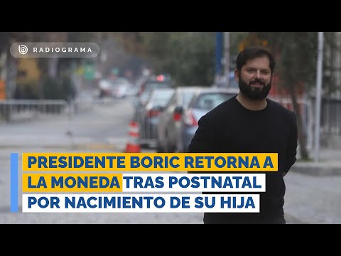 Presidente Gabriel Boric retorna a La Moneda tras postnatal por nacimiento de su hija, Violeta