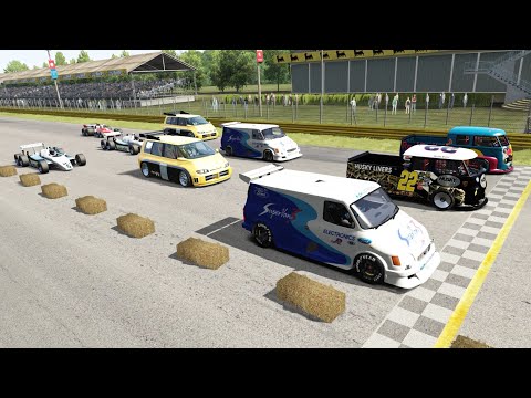 Ferrari 312T8 vs Renault Space F1 vs Ford Supervan 3 vs VW T1 Transporter LM917K vs Williams FW08B