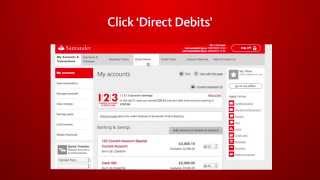 Santander Online Banking –Set up, amend and cancel Direct Debits