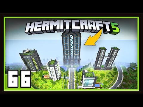 HermitCraft Season 5:  Finishing The Huge Skyscraper!   (Minecraft 1.12)