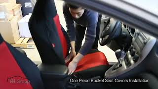 High Back Bucket Car Seat Cover Installation for CarmSedan Truck SUV- FH Group®