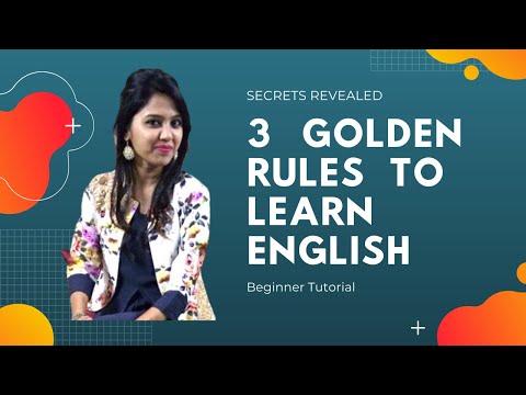 3 Golden Rules To Learn English/How to improve English language skills/Beginner tutorial