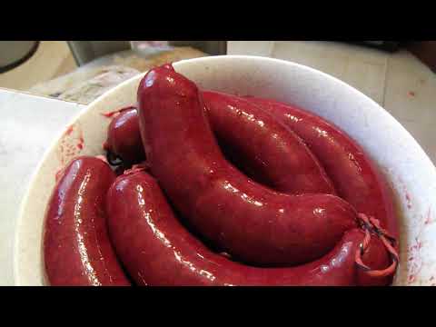 Wurst selber machen, Grützwurst auch genannt tote Oma,Сделай свою колбасу, grützwurst