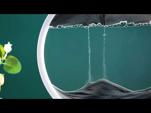 3d moving sand art picture round glass deep sea sa