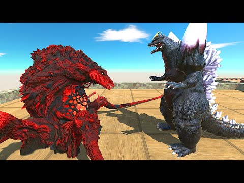 RED BIOLLANTE DEATH RUN VS SPACE GODZILLA - Animal Revolt Battle Simulator