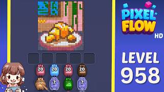 Pixel Flow Level 958 Solution Walkthrough