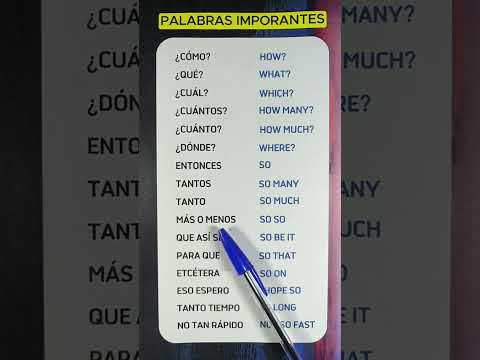 palabras importantes y basicas en el idioma ingles.😄😄😄😄😄 #english #ingles #inglesencasa #aprende