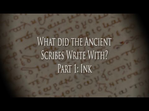 1-What Did The Ancient Scribes Write With? Ink (Part 1)