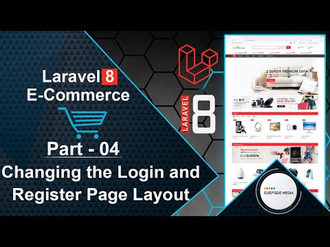 Laravel 8 E Commerce Changing the Login and Register Page Layout