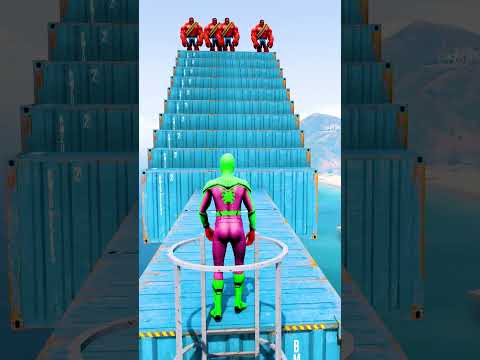 GTA 5 Epic Water Ragdolls | Spider-Man Jumps / Fails ep.1334 #shorts