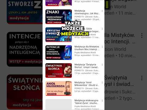 [POPKO Świat Medytacji] Tutaj znajdziesz MEDYTACJE na każdą okazję ????‍♀️ #medytacja