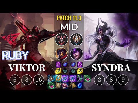 RW Ruby Viktor vs Syndra Mid - KR Patch 11.3