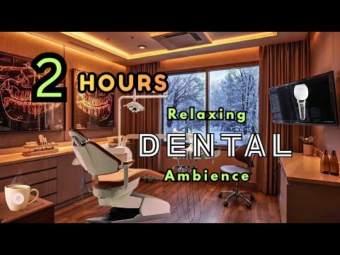 Relaxing Dental Clinic Ambience with Rotating Tooth & Snow | 2 Hours White Noise Relaxation