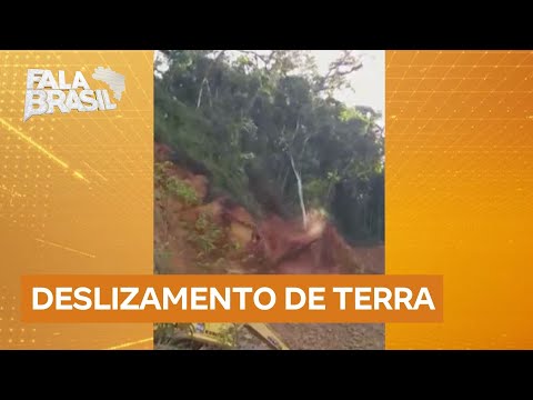 Vídeo: homem escapa por pouco de deslizamento de terra em Benedito Novo (SC)