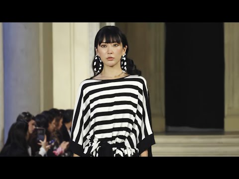 Iconic strips on jersey by Martino Midali, Milan Spring/Summer 2023 | FashionTV | FTV