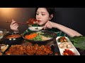 ENG SUB Wild Chive Bibimbap Ori Jumulleok Korean Spicy Duck Stir Fry Mukbang ASMR Eating Show