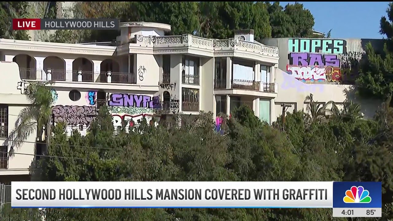 Taggers target second Hollywood Hills mansion owned by MLB team owner's son