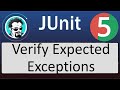 JUnit 5 Verify Expected Exceptions