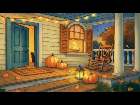 1947, sitting on a porch on an Autumn evening 🍁 fall oldies playing in another room 🍂 11 Hours ASMR