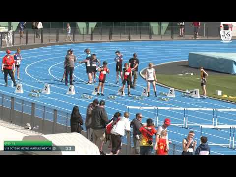 U13 Boys 80m Hurdles Heat 6: 2021 State Combined Events Championships // LAVicTV