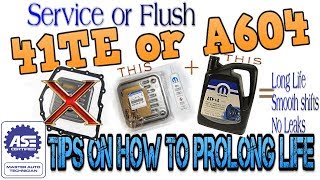 41TE A604 Service tips to make trans last longer.